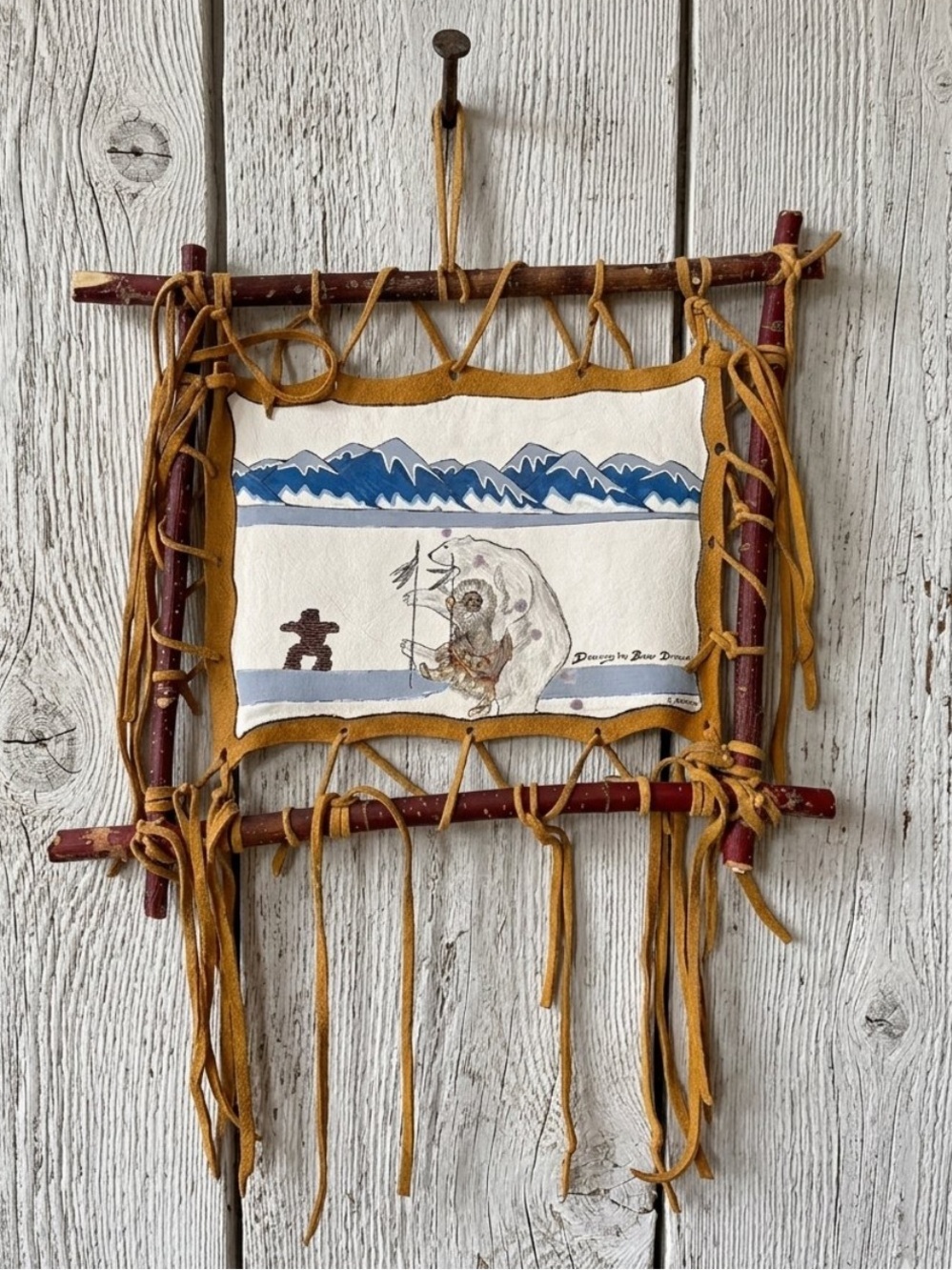 Handmade wall hanging
Native American Indigenous folk art
C Kenney
Original